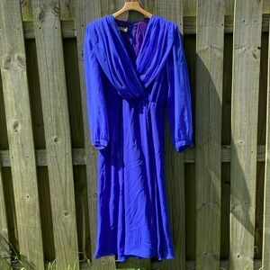 Vintage Ursula Cobalt Evening Gown